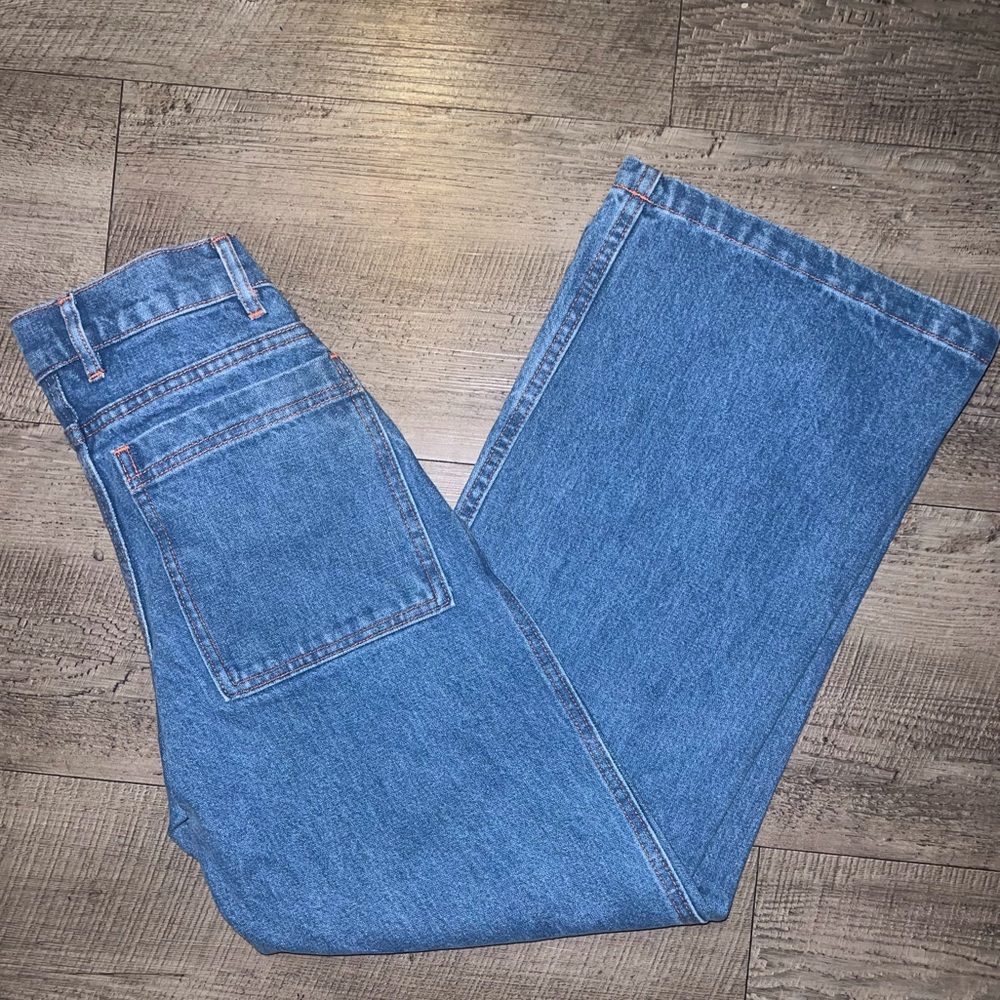 Blue Denim Straight Leg Jeans | Big Bud Press 24